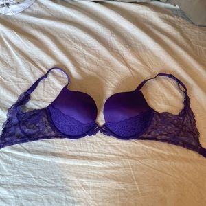 Victoria’s Secret 32D Purple Lace Push-up Bra